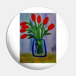 Simple tulips in a glass Pin