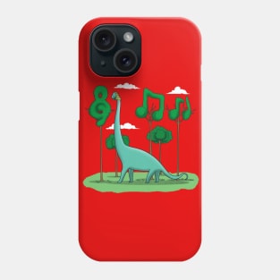 Music Inspired Cute Dinosaur Musician Composer Bach Brachiosaurus Renaissance Baroque Cartoon Phone Case