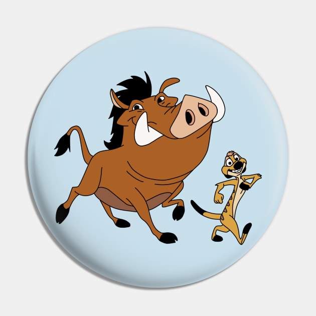 Pumbaa and Timon Pin by Megan Olivia