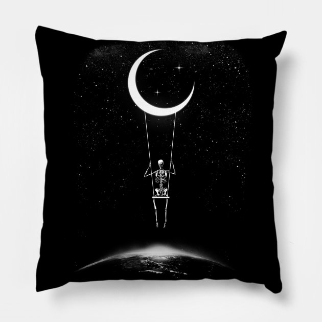 Moonlight Swing (transparent) Pillow by JumoArt