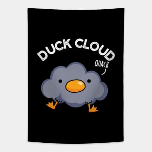 Duck Cloud Funny Weather Pun Tapestry