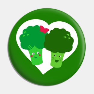 Broccoli in Love Pin