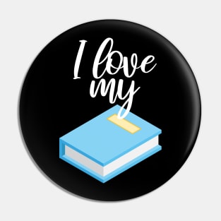 Bookworm I love my book Pin