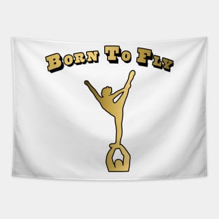 Born to Fly Cheer Design in Gold Tapestry