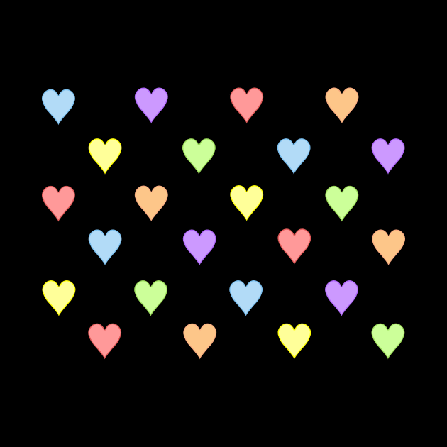 Mini Pastel Rainbow Hearts by Babey Bog