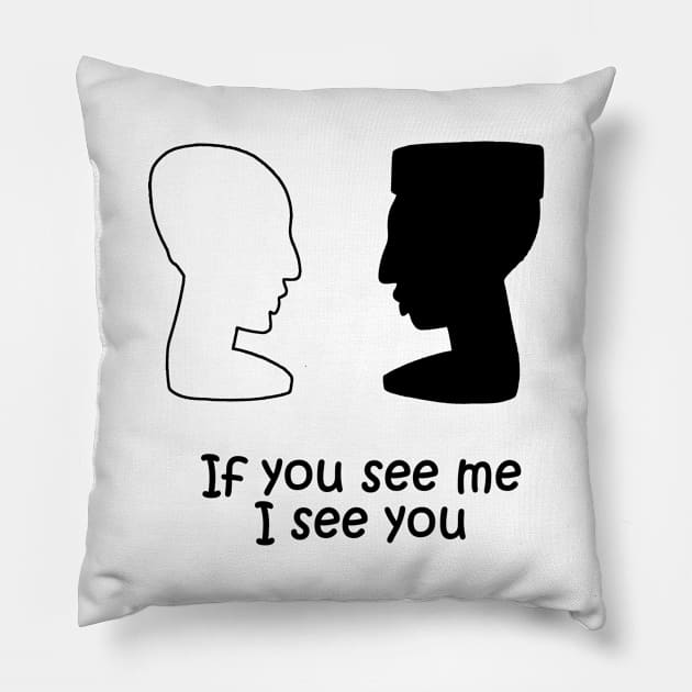 If you see me I see you Pillow by Againstallodds68