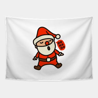 HO HO HO Christmas Santa Tapestry