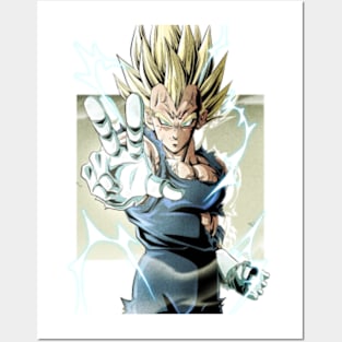 SSJ2 Goku vs Majin Vegeta - Q10Mark Poster for Sale by q10mark