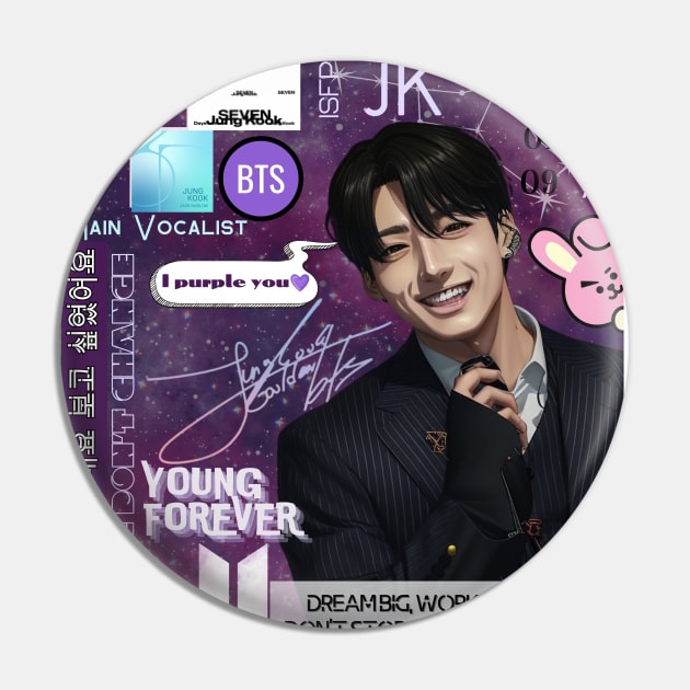 Jungkook Pin by Legacy of Self-Expression Art