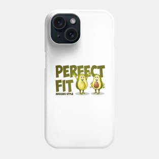 Perfect fit avocado style. Illustration of two avocado’s Phone Case