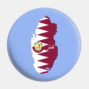 Qatar flag & map Pin