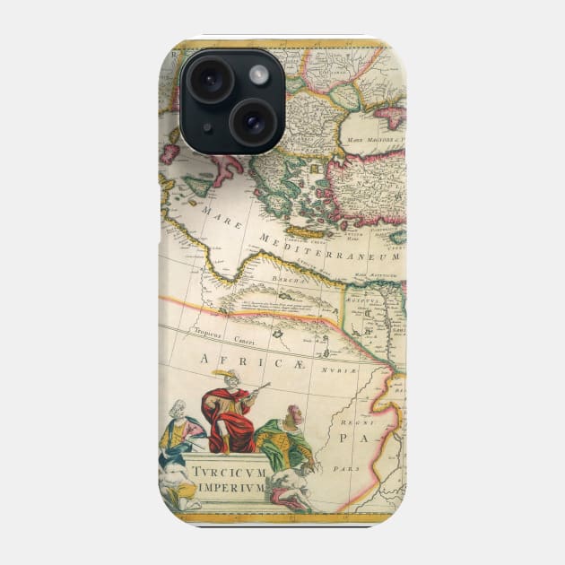 Antique Map of the Turkish and Ottoman Empire by Frederick de Wit Phone Case by MasterpieceCafe