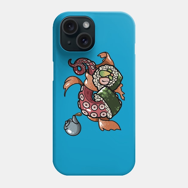 octopus sushi Phone Case by weirdesigns