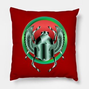 Winged Beetle  Sun Disk Pillow