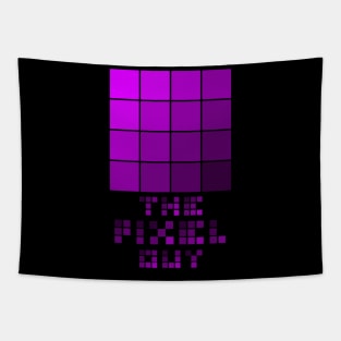 the pixel guy design for the pixel lover - pink Tapestry