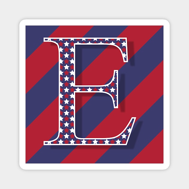 Old Glory Letter E Magnet by ArtticArlo