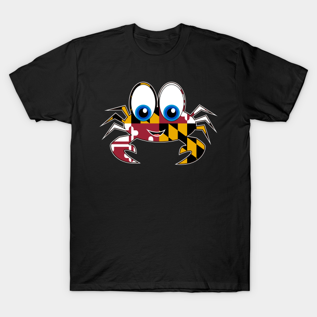 Maryland Crab - Maryland Flag - T-Shirt