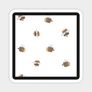 Hand drawn Bee pattern Magnet