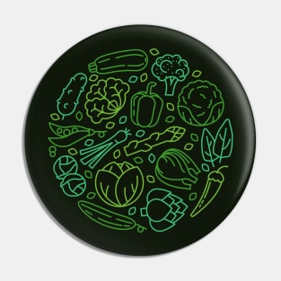 go vegan Pin