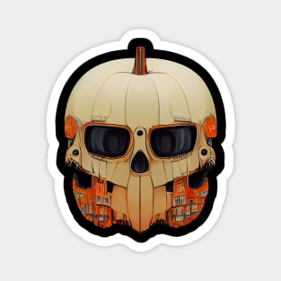 Pumpkin Skull Halloween Magnet