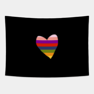 Small Rainbow Heart Tapestry