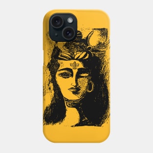 Shiva Potrait Charcoal Phone Case