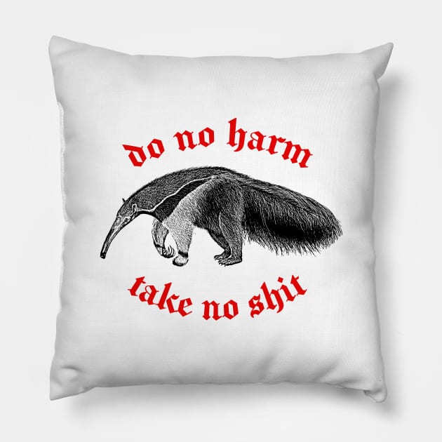 Do No Harm ∆ Nihilist Anteater Design Pillow by DankFutura