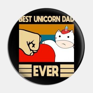 Best unicorn Dad Ever Vintage Fathers Day Gift Pin