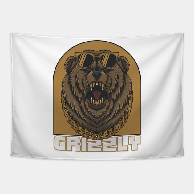 Grizzly Bear Tapestry by Pearsville