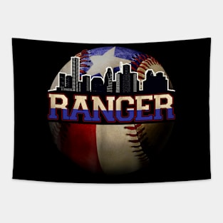 Ranger texas sillhoutle baseball Tapestry