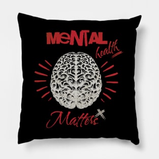 Mental Wealth, Brain mental health psychology,anatomy watercolor art Pillow