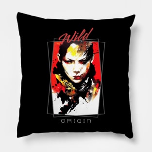 Martial Art Kung Fu Wild Nature Free Spirit Art Brush Painting Pillow