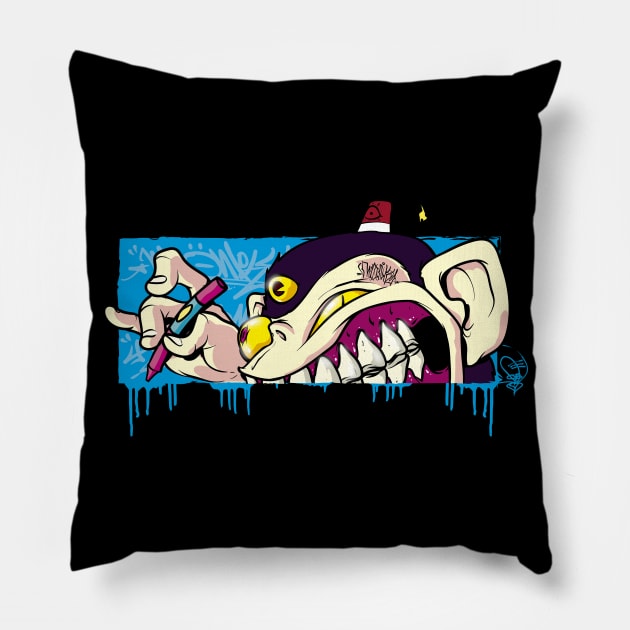 Monky Monocrayola Pillow by cereso monky