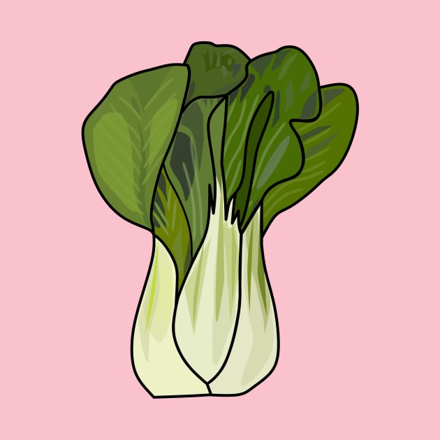 Bok choy cartoon illustration by Miss Cartoon