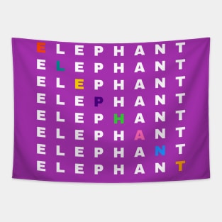 Elephant Text - Typography Tapestry