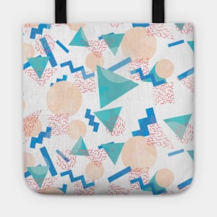 90's Pastel Geometric Pattern Tote