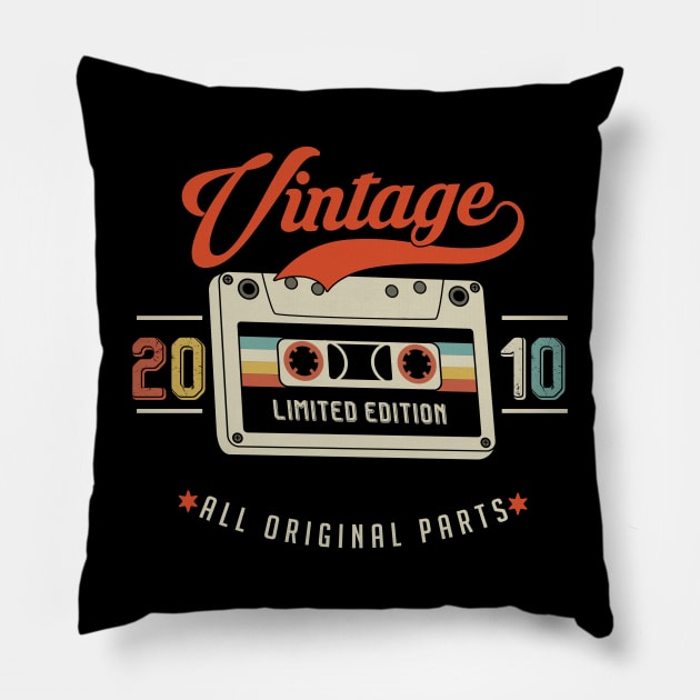 2010 Vintage - Limited Edition All Original Parts Pillow by Debbie Art