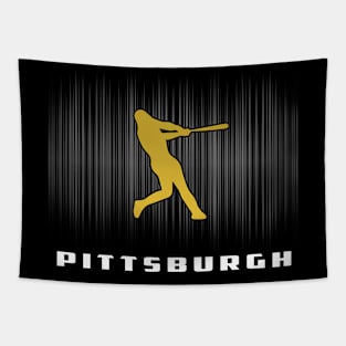 Pittsburgh Colorful Baseball Flower Souvenir Men Women Tapestry