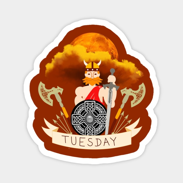 Tuesday - Tiw's day Magnet by InPBo