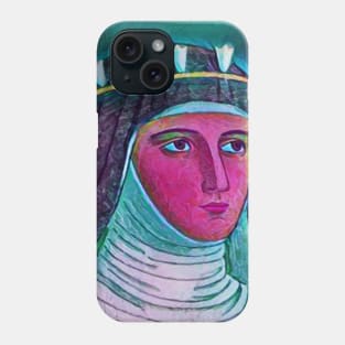 Hildegard of Bingen Portrait | Hildegard of Bingen Artwork 4 Phone Case