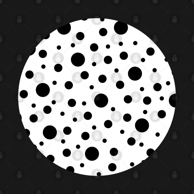 Black White Polka Dot Pattern by Looly Elzayat