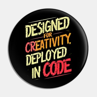 Artistic Code Fusion - Unique Programmer’s Pin