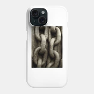 old rusting steel chains Phone Case