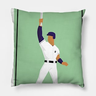 White baseball player Pillow