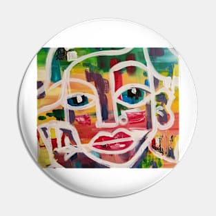 Lady in Paint Pin