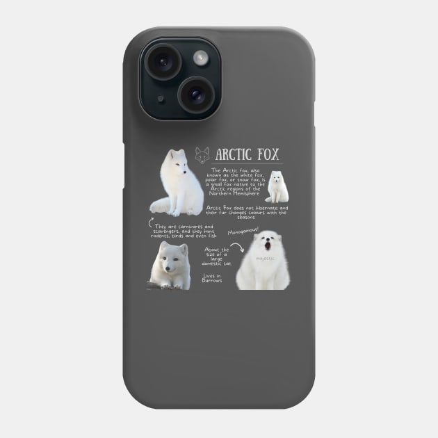 Animal Facts - Arctic Fox Phone Case by Animal Facts and Trivias