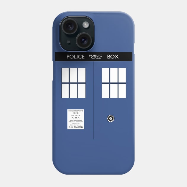 The TARDIS T-shirt Phone Case by frankisazombie