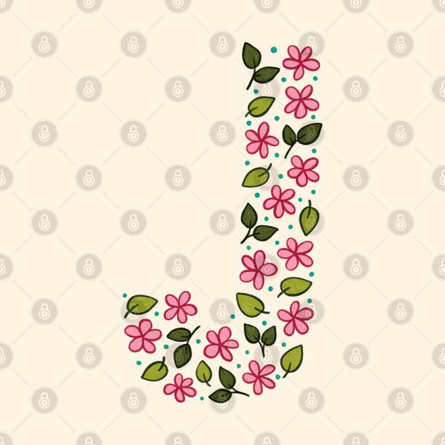 Floral Monogram Letter J by SRSigs