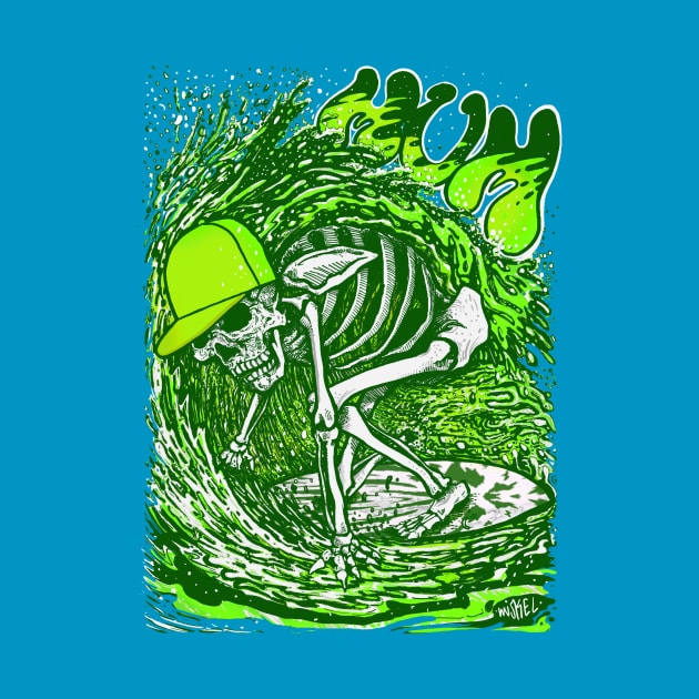 Surfer Skeleton by miskedesign by miskel