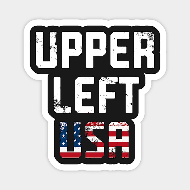 Upper Left USA Magnet by TeeAMS